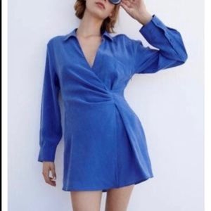 ZARA Wrap Dress -Blue